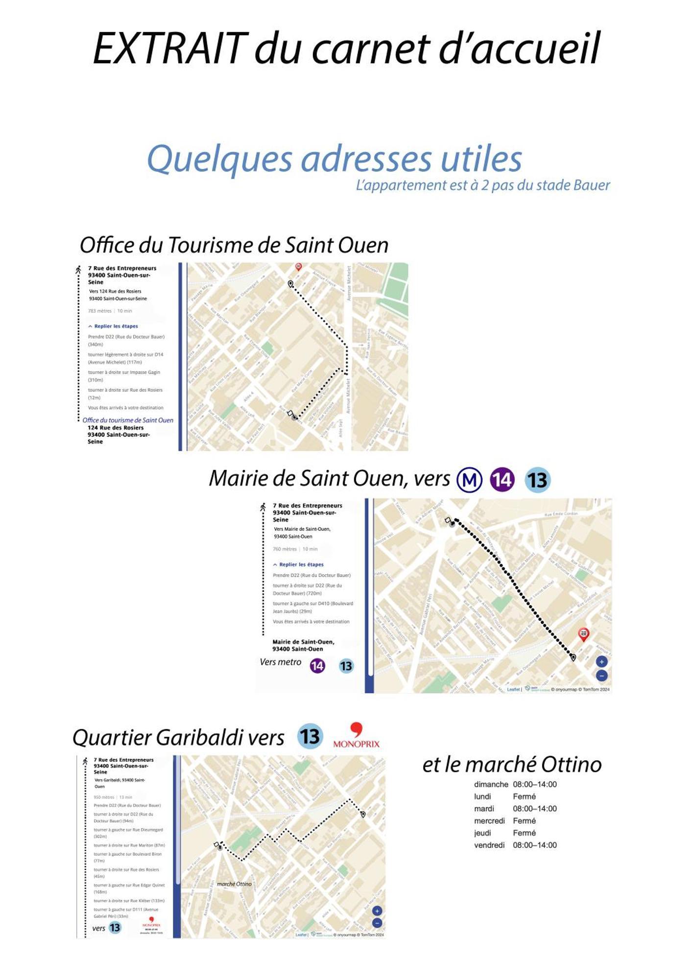 "Starry In So" 47M2, Lits Jumeaux, Parking Gratuit, Rue Calme Et Arboree, Metro 10 Min, Stade De France 24Min A Pied Saint-Ouen  Eksteriør bilde